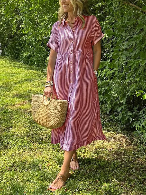 SANDRA | ELEGANT STRIPED DRESS
