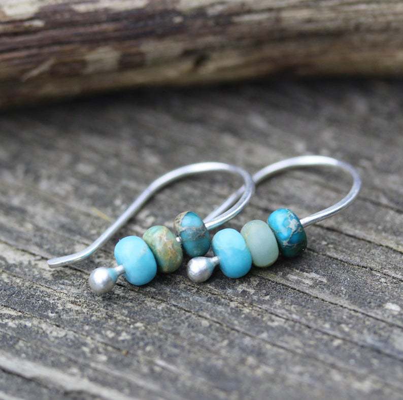 BROOKLYN | TURQUOISE BEADED EARRINGS