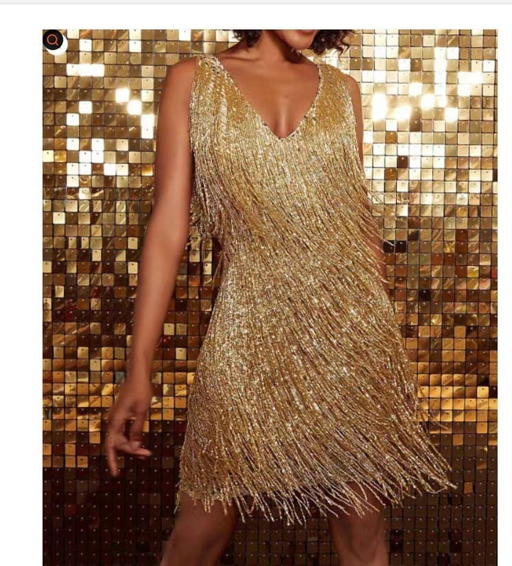 LEANN | ELEGANT FRINGE PARTY DRESS
