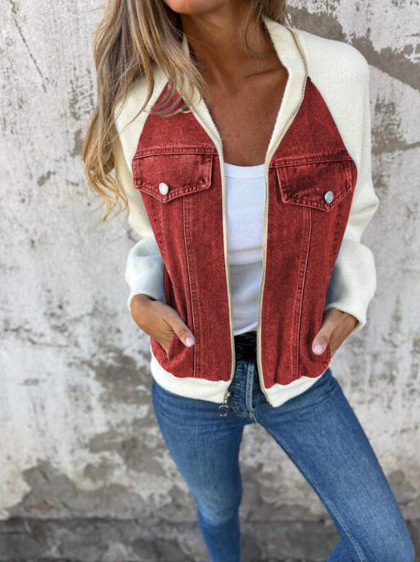 LYNNE | CASUAL JACKET WITH ZIP FASTENING AND V-NECK