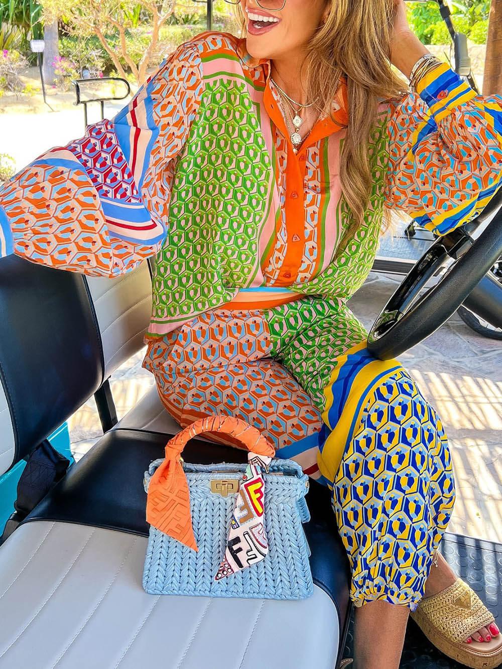 JOSEPHINE | TROPICAL LOOK COLORFUL UNIQUE SHIRT