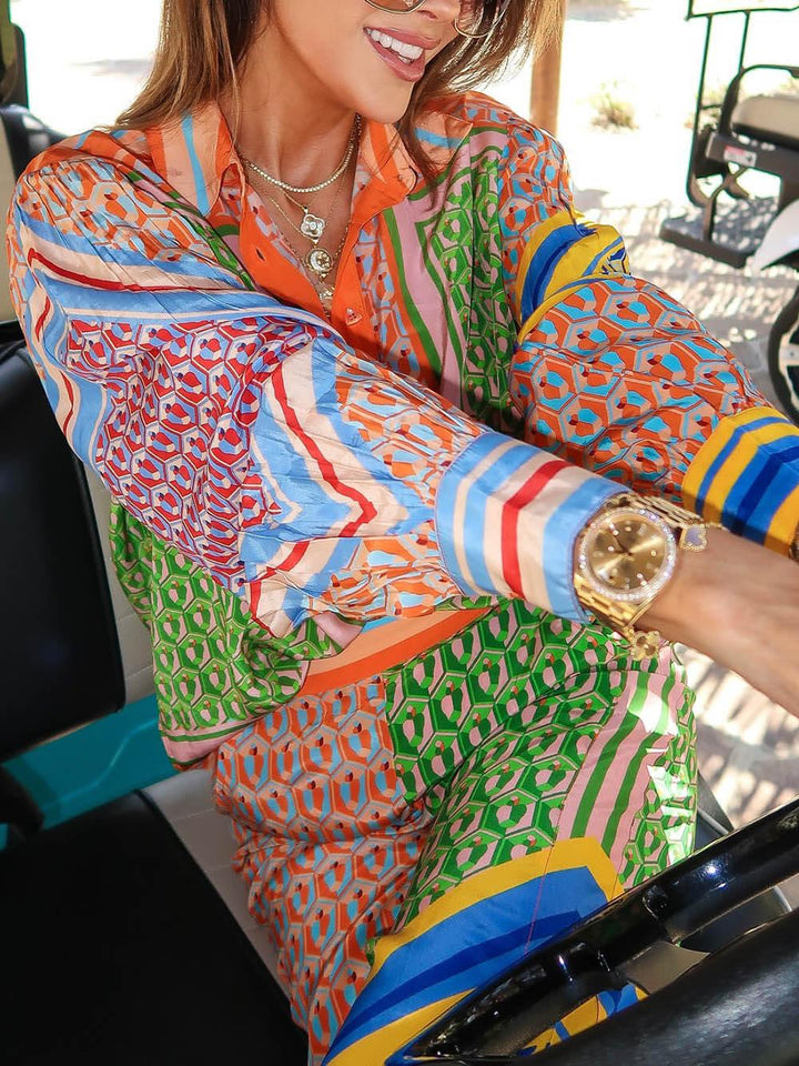 JOSEPHINE | TROPICAL LOOK COLORFUL UNIQUE SHIRT