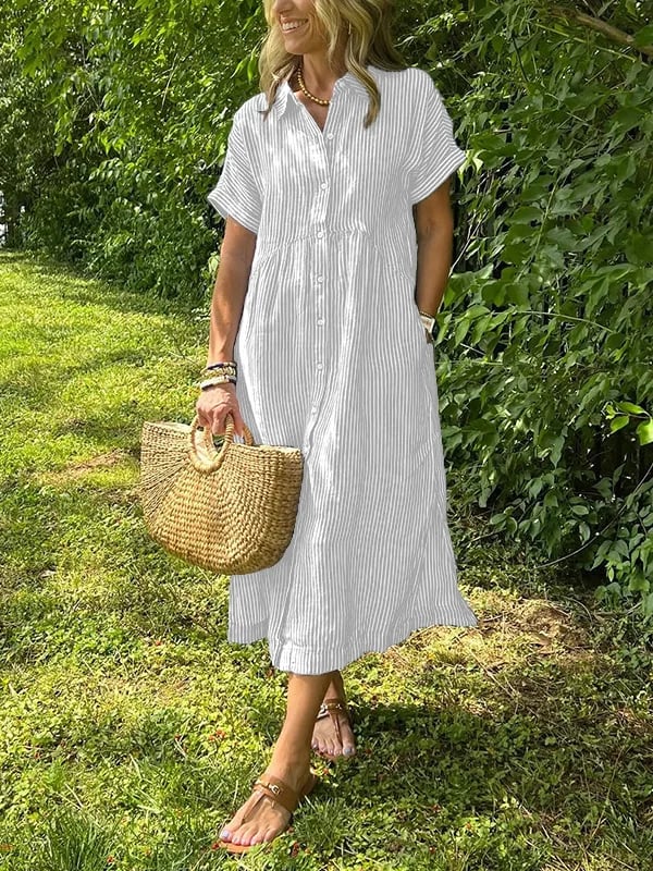 SANDRA | ELEGANT STRIPED DRESS