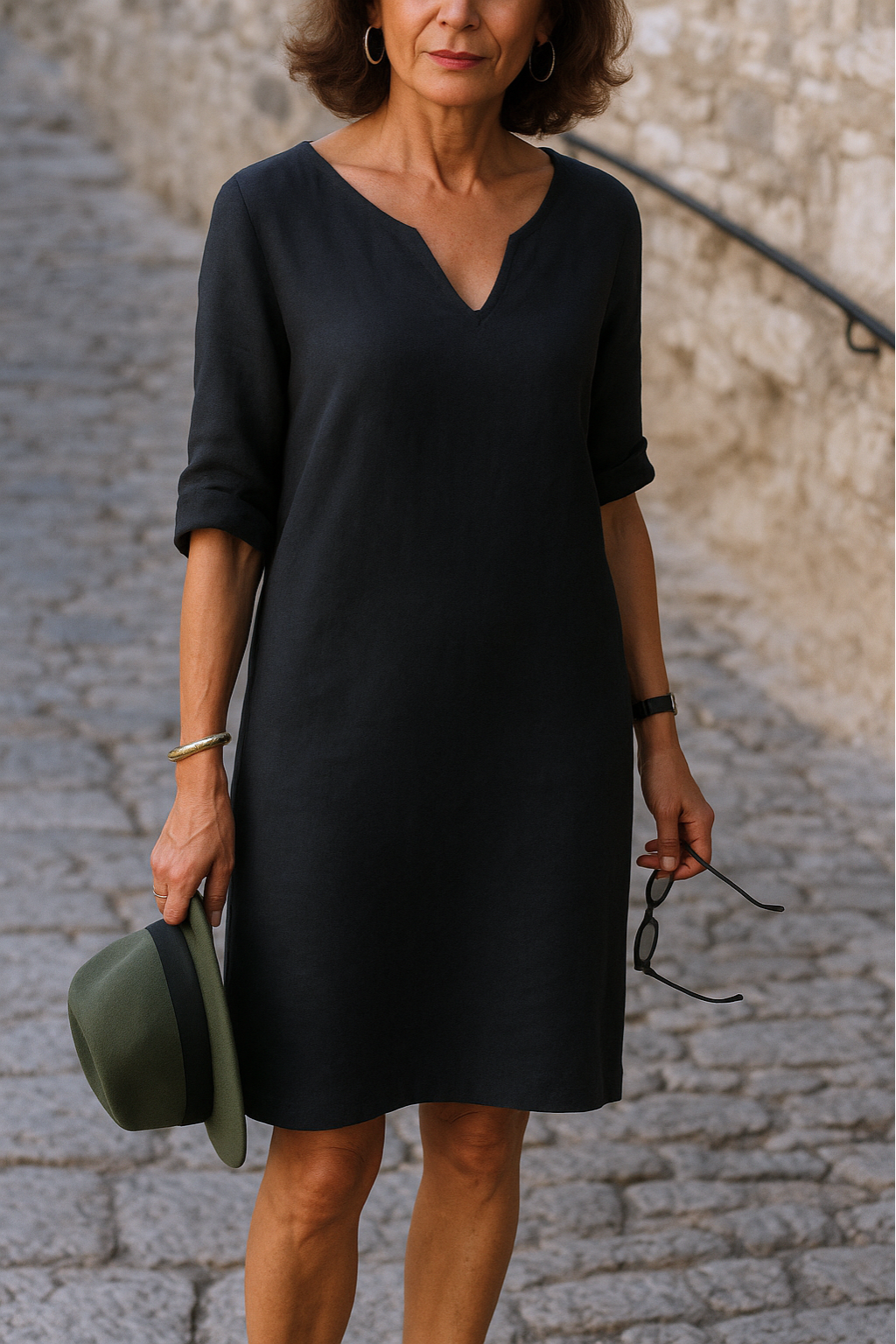 IDA | ELEGANT V-NECK DRESS