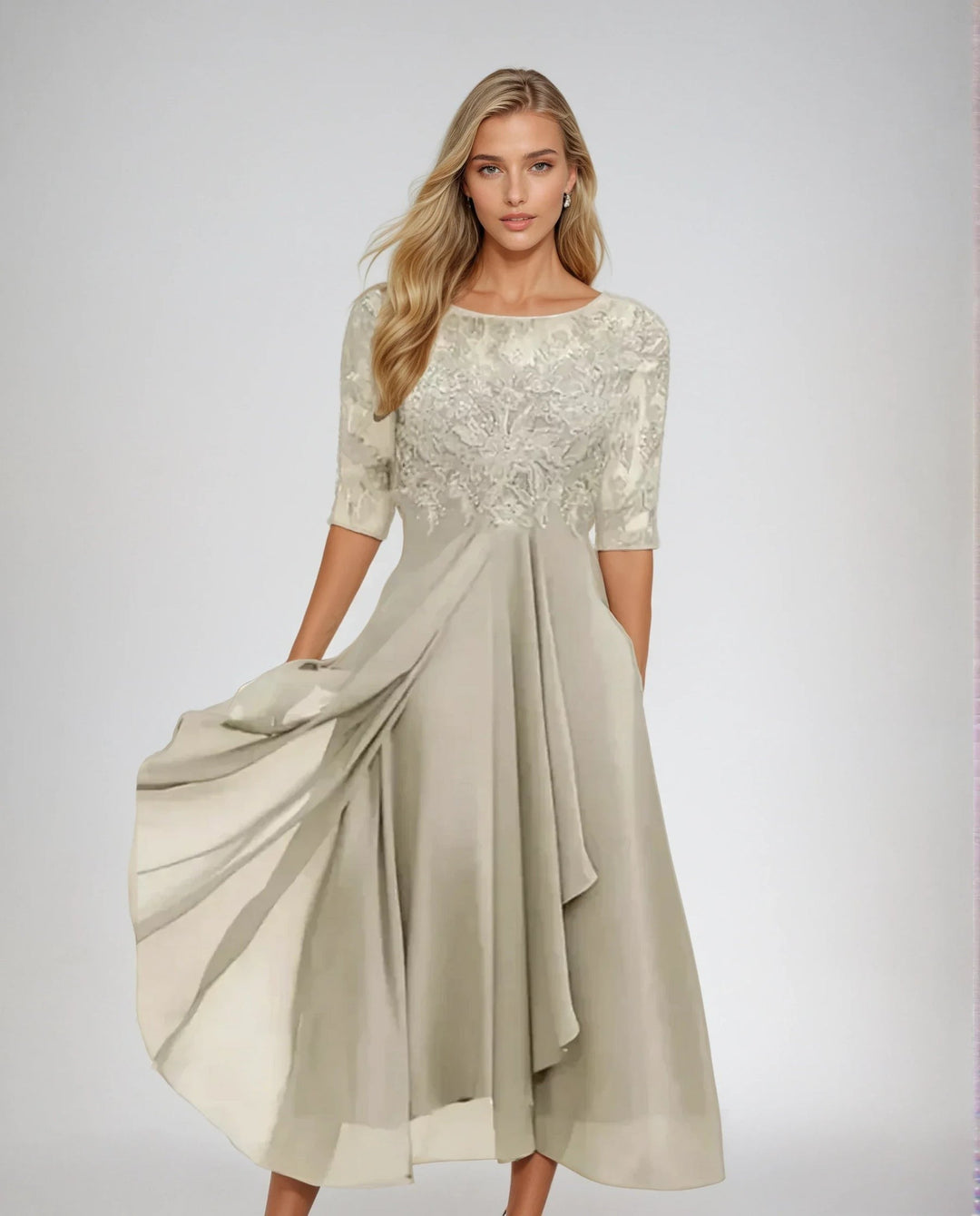 GEORGIA | GRACEFUL DETAILED FLOWING DRESS