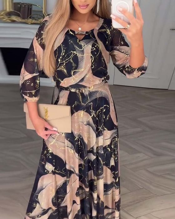 CELESTE | PRINTED ELEGANT DRESS