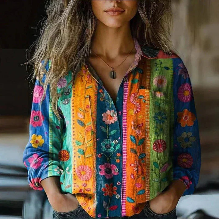 OLIVIA | VINTAGE PRINTED BLOUSE