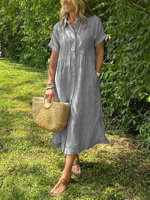 SANDRA | ELEGANT STRIPED DRESS