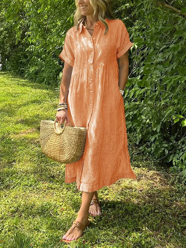 SANDRA | ELEGANT STRIPED DRESS