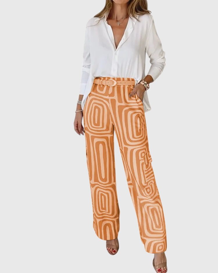 EMILIA | STYLISH PANTS + FREE BLOUSE &amp; BELT