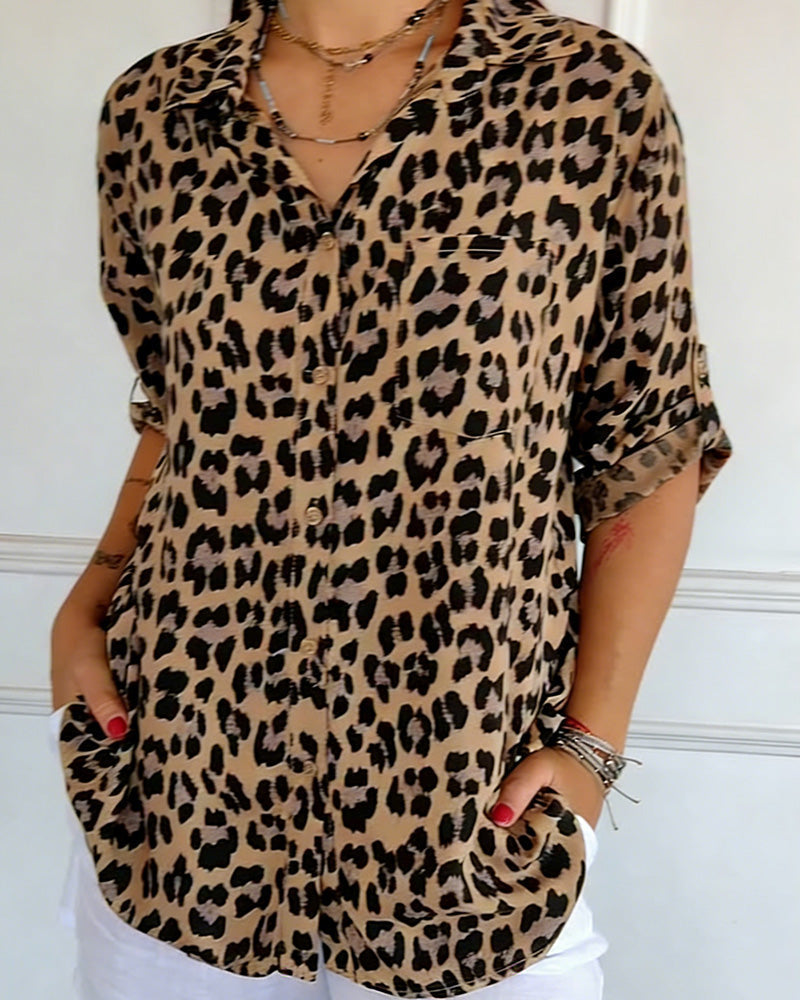 MIA | LEOPARD PRINT FASHION BLOUSE