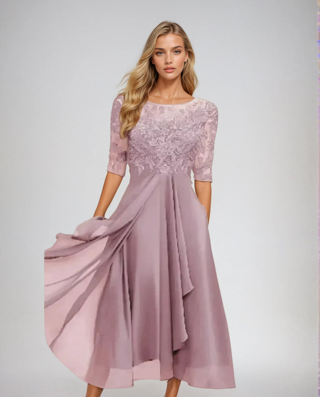 GEORGIA | GRACEFUL DETAILED FLOWING DRESS