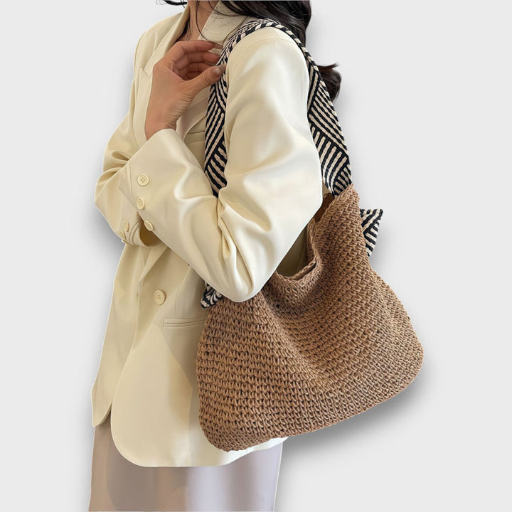CAMILLA | BOHO TOTE WITH STRIPED STRAPS