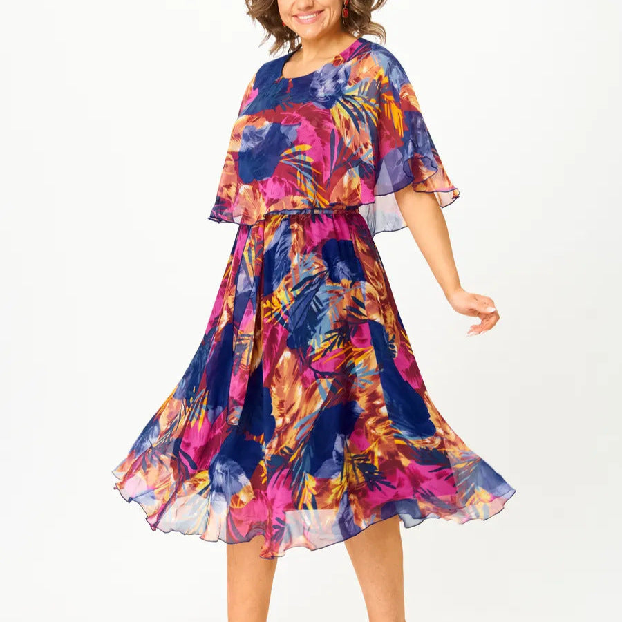 JUNE | COMFORTABLE PLUS SIZE CHIFFON DRESS