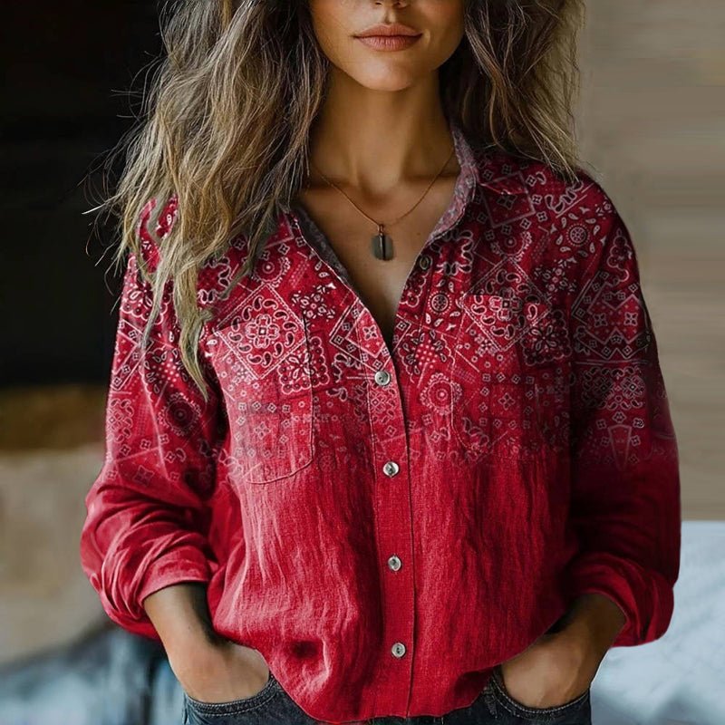 OLIVIA | VINTAGE PRINTED BLOUSE