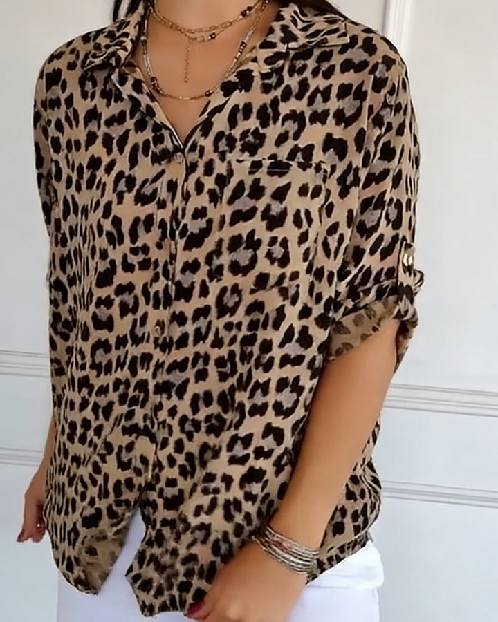 MIA | LEOPARD PRINT FASHION BLOUSE