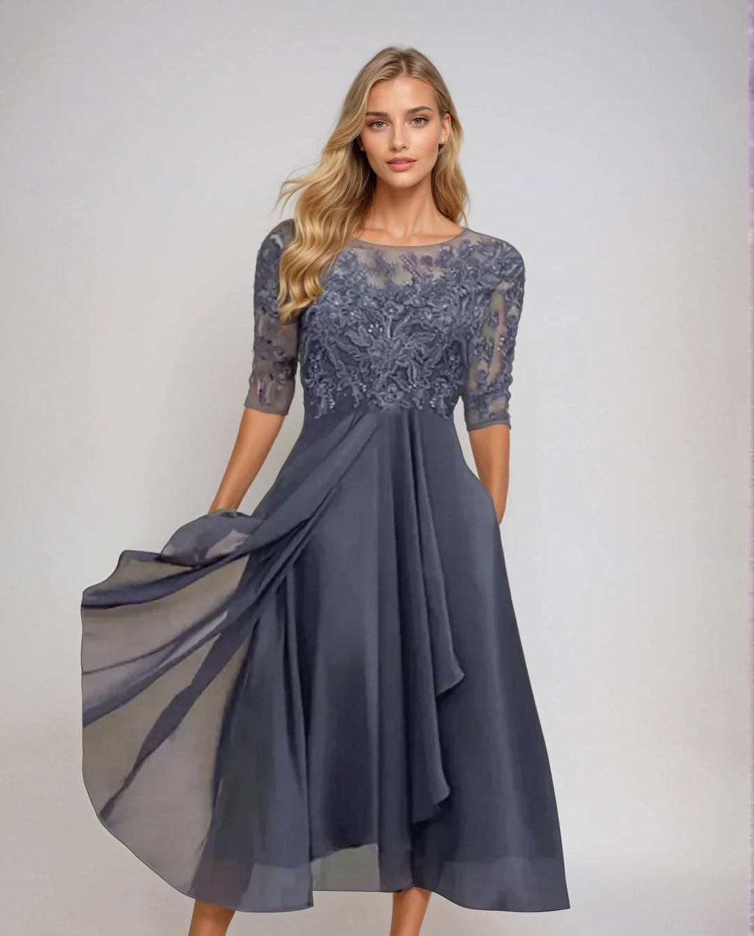 GEORGIA | GRACEFUL DETAILED FLOWING DRESS