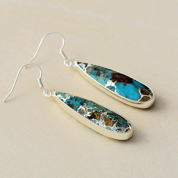 LILY | CHIC TURQUOISE JASPER TEARDROP EARRINGS