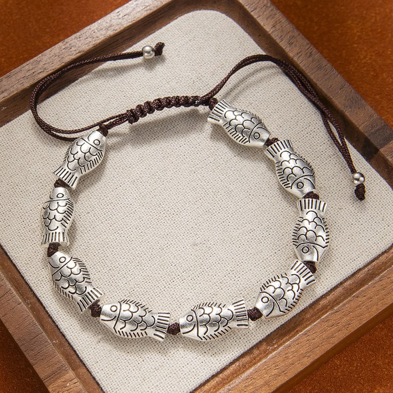 CELESTE | KNOTTED FISH BEAD CORD BRACELET