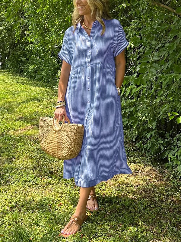 SANDRA | ELEGANT STRIPED DRESS
