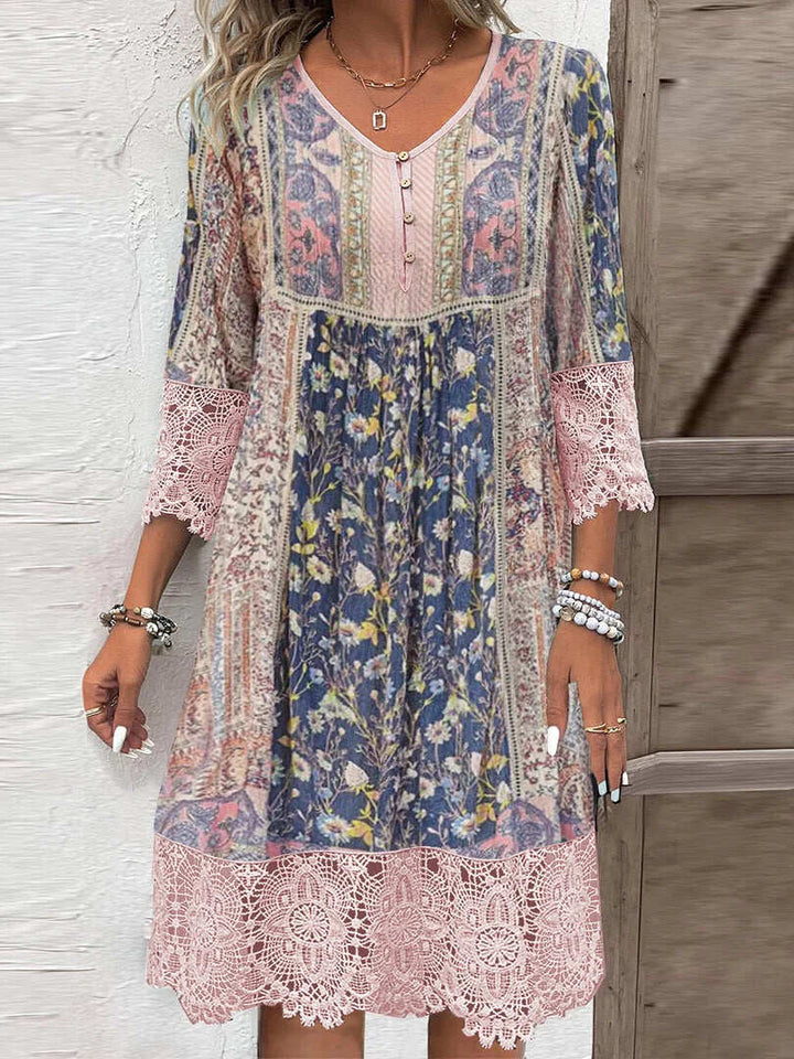 ANNETTE | ELEGANT DRESS WITH PATTERN