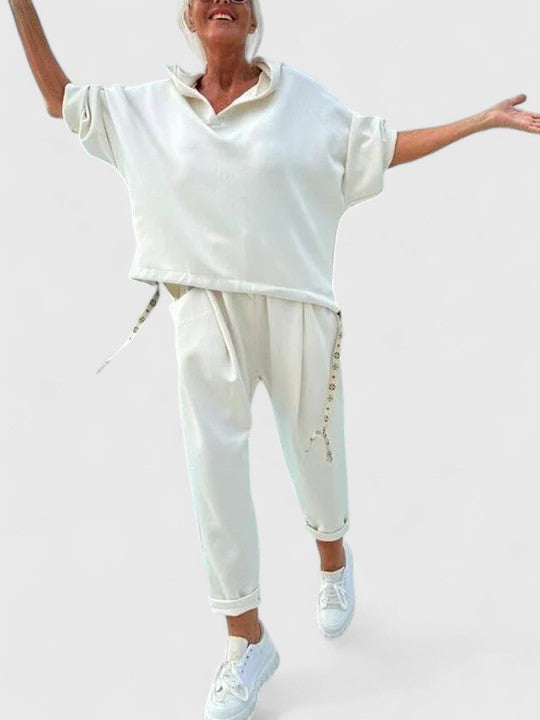 SALLY | COMFORTABLE HOODED SWEATSHIRT SET