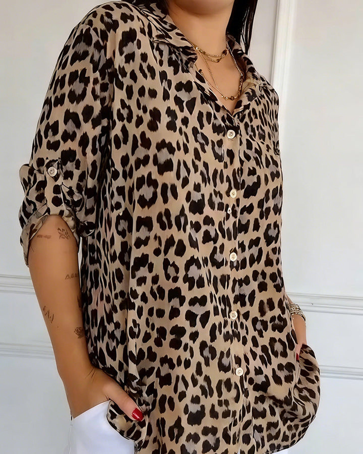MIA | LEOPARD PRINT FASHION BLOUSE