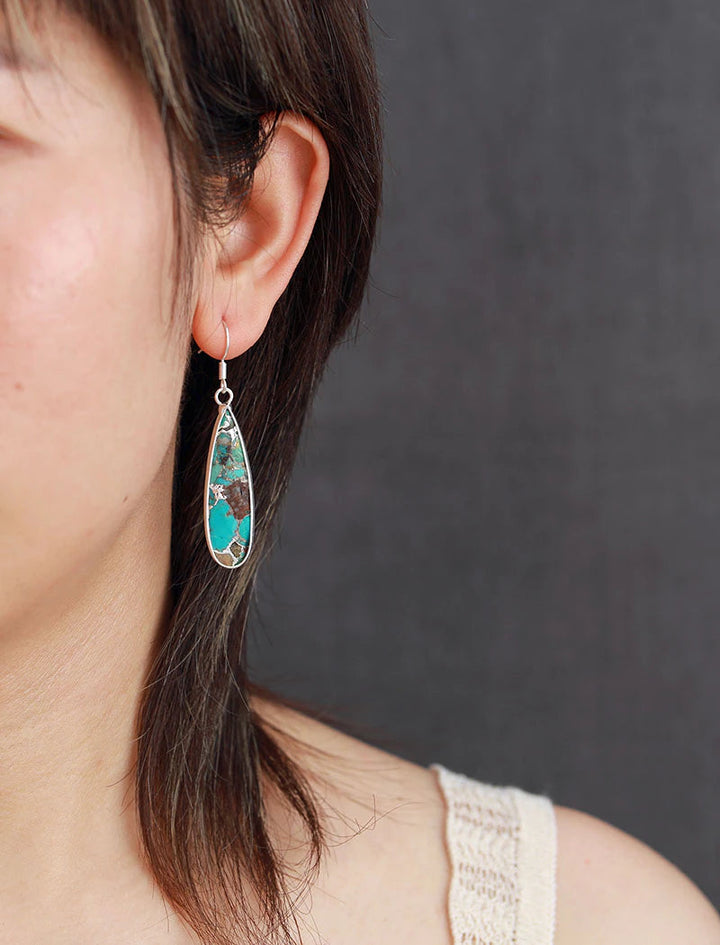 LILY | CHIC TURQUOISE JASPER TEARDROP EARRINGS