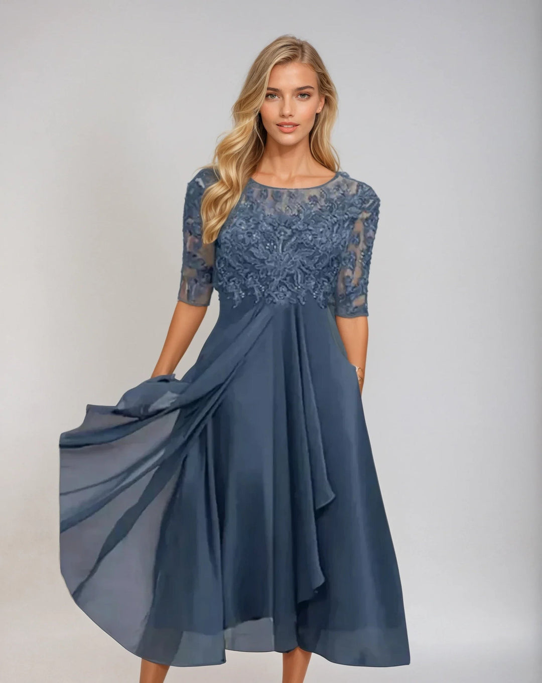 GEORGIA | GRACEFUL DETAILED FLOWING DRESS