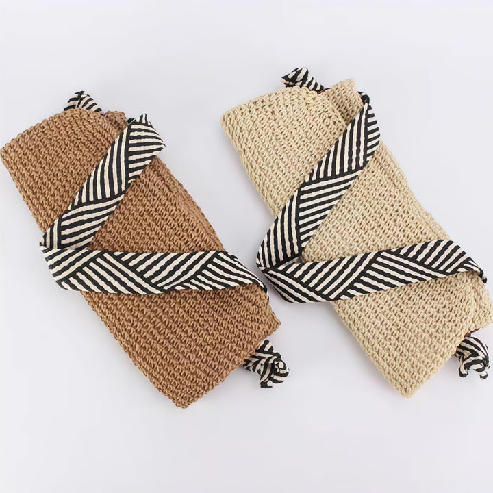 CAMILLA | BOHO TOTE WITH STRIPED STRAPS