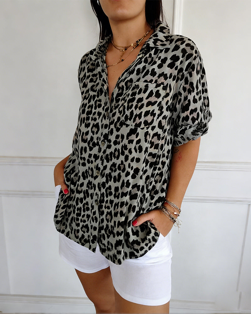 MIA | LEOPARD PRINT FASHION BLOUSE