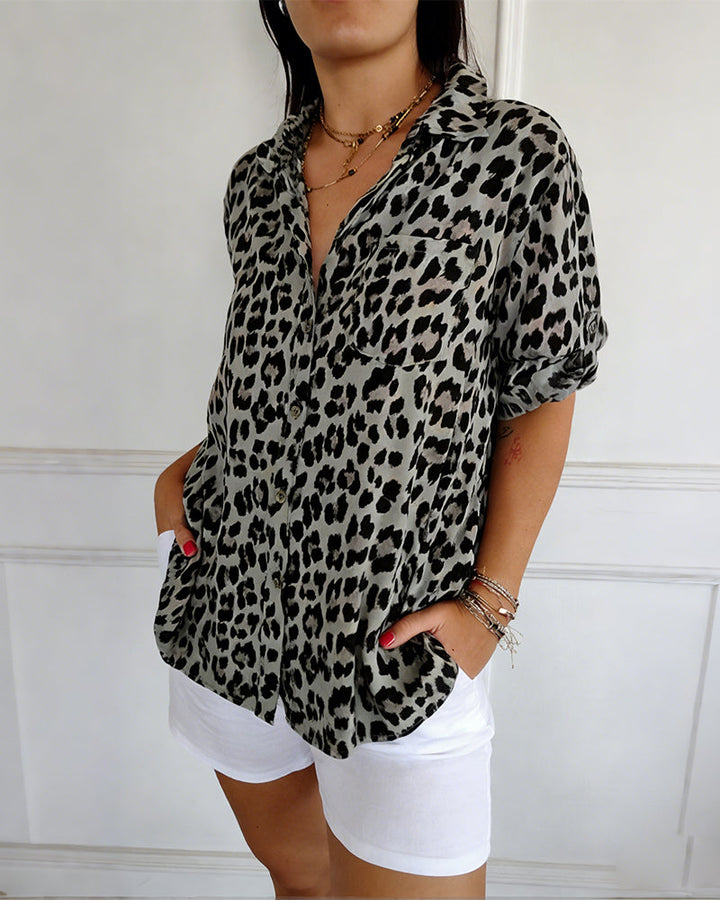 MIA | LEOPARD PRINT FASHION BLOUSE