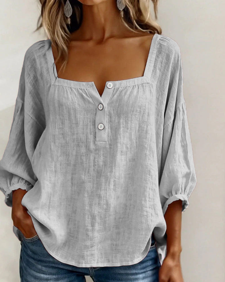 HARPER | SQUARE NECK PUFF SLEEVE BLOUSE