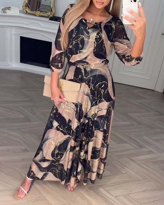 CELESTE | PRINTED ELEGANT DRESS