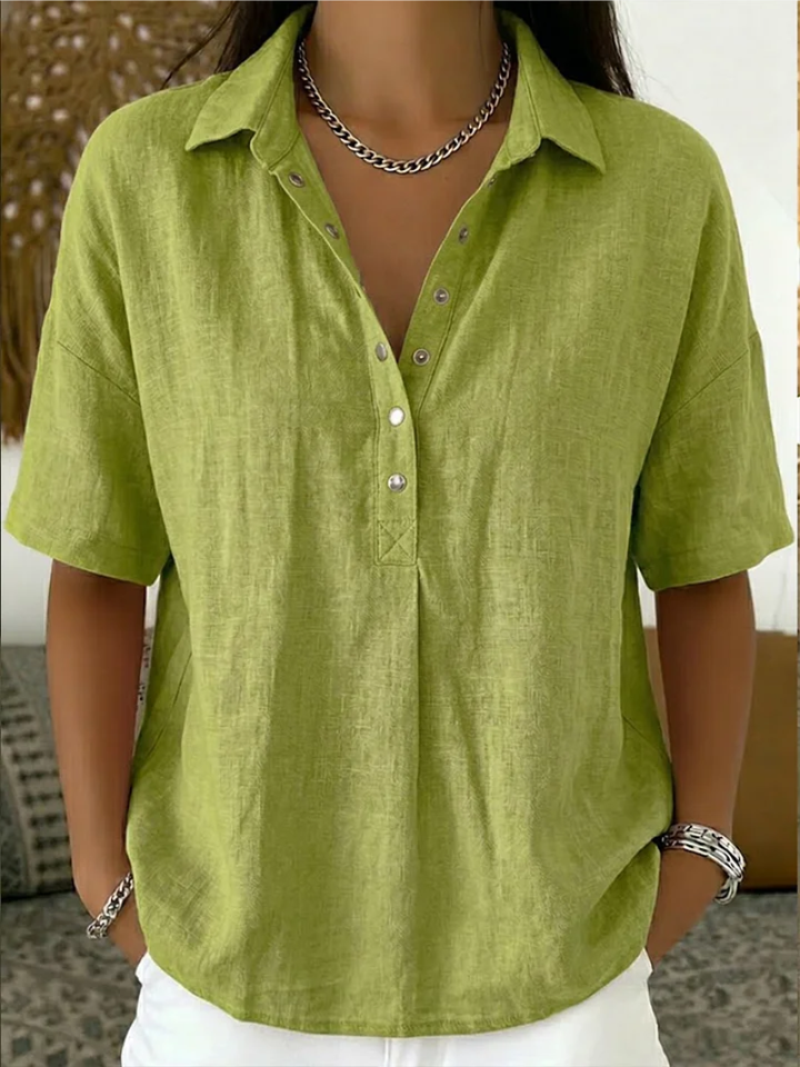 WILLOW | BLOUSE WITH COLLAR AND BUTTON