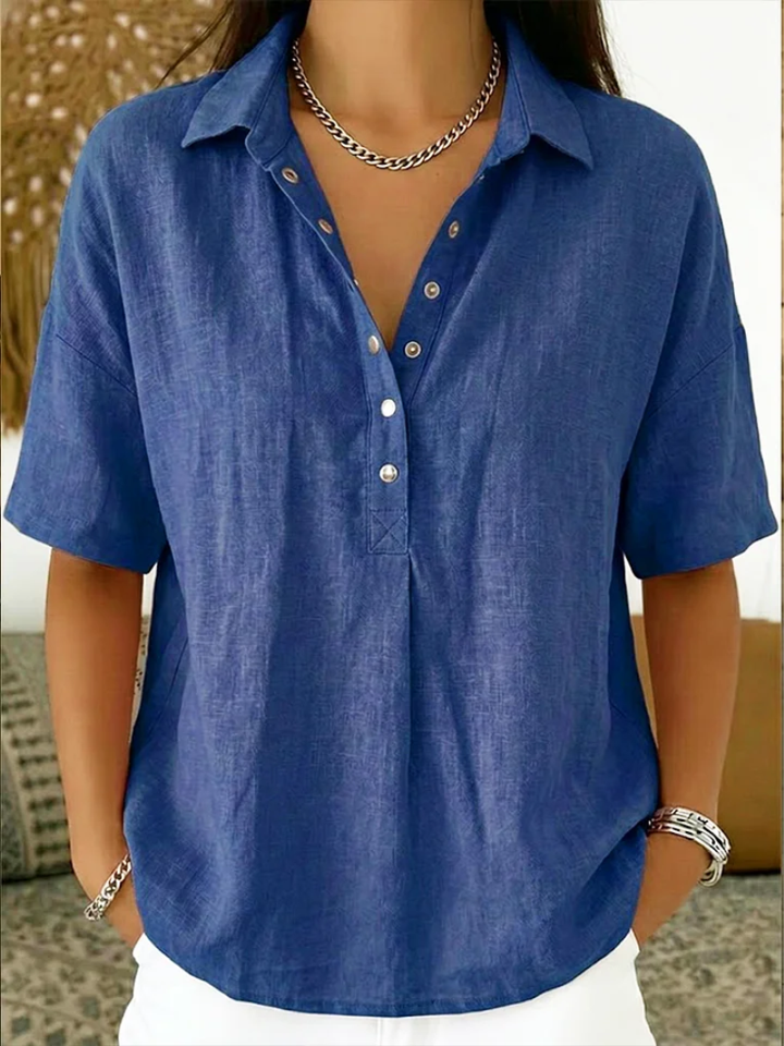 WILLOW | BLOUSE WITH COLLAR AND BUTTON