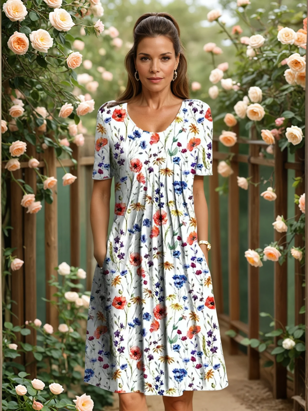 CLAIRE | ELEGANT DRESS WITH TUMMY COVERAGE