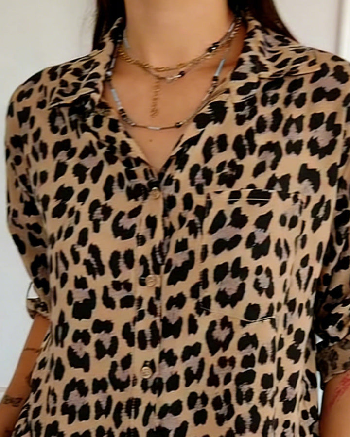 MIA | LEOPARD PRINT FASHION BLOUSE
