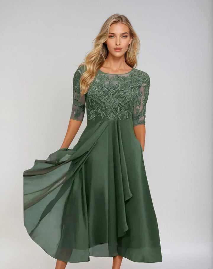 GEORGIA | GRACEFUL DETAILED FLOWING DRESS