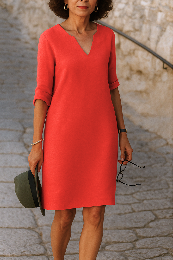 IDA | ELEGANT V-NECK DRESS