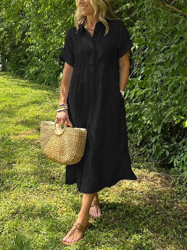 SANDRA | ELEGANT STRIPED DRESS