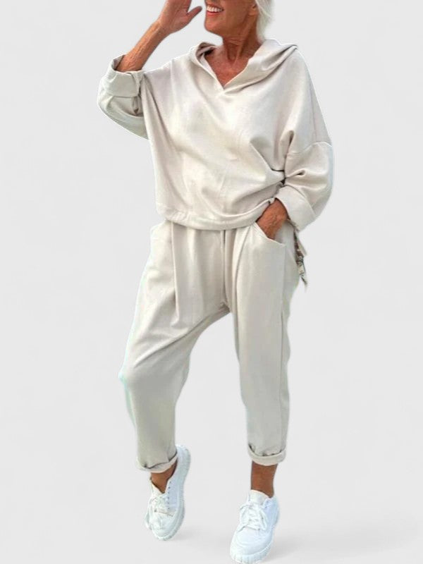 SALLY | COMFORTABLE HOODED SWEATSHIRT SET
