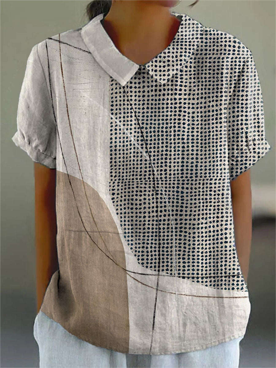 LANA | SHIRT WITH ABSTRACT DOTS AND LINES