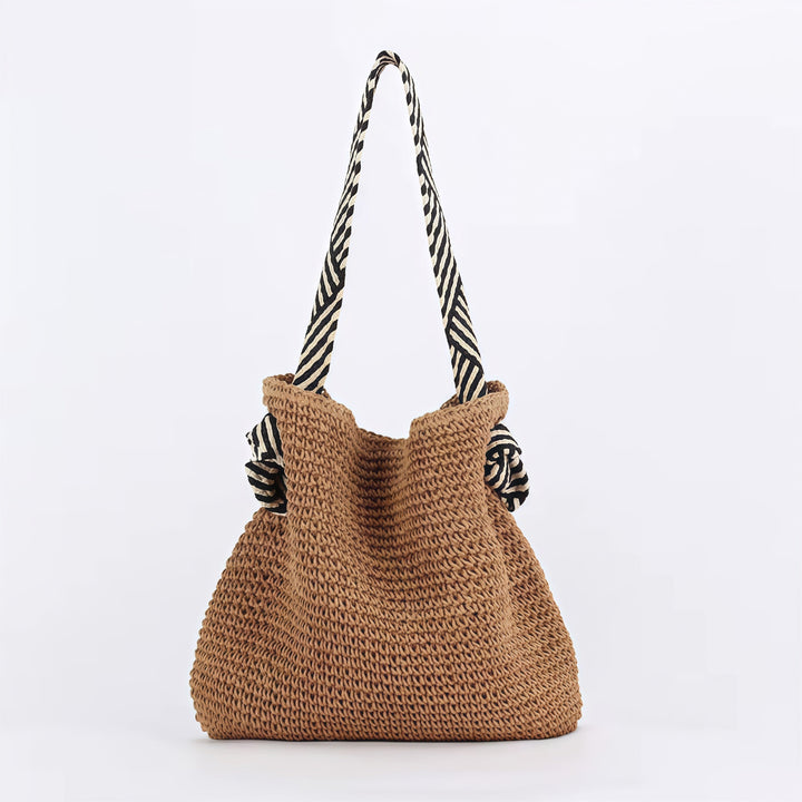 CAMILLA | BOHO TOTE WITH STRIPED STRAPS