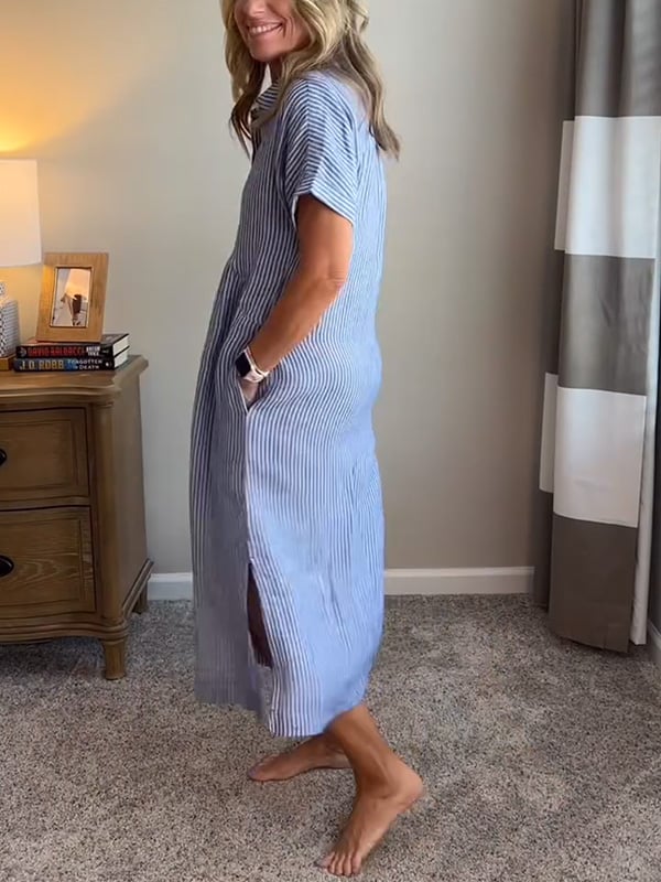 SANDRA | ELEGANT STRIPED DRESS