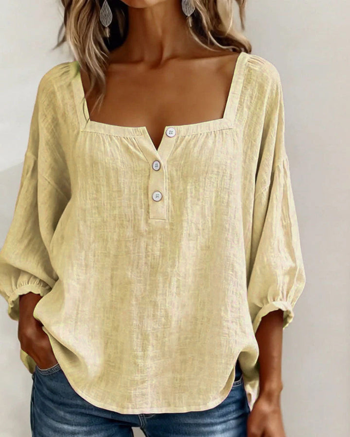HARPER | SQUARE NECK PUFF SLEEVE BLOUSE