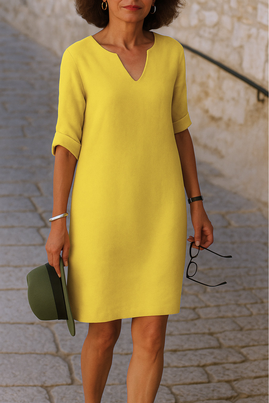 IDA | ELEGANT V-NECK DRESS