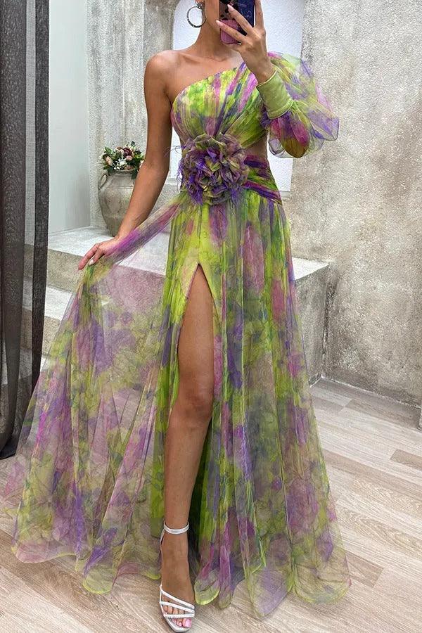 GRACE | SUMMER ESCAPE BEAUTY FLORAL PLEATED MAXI DRESS