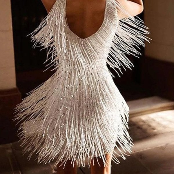 LEANN | ELEGANT FRINGE PARTY DRESS