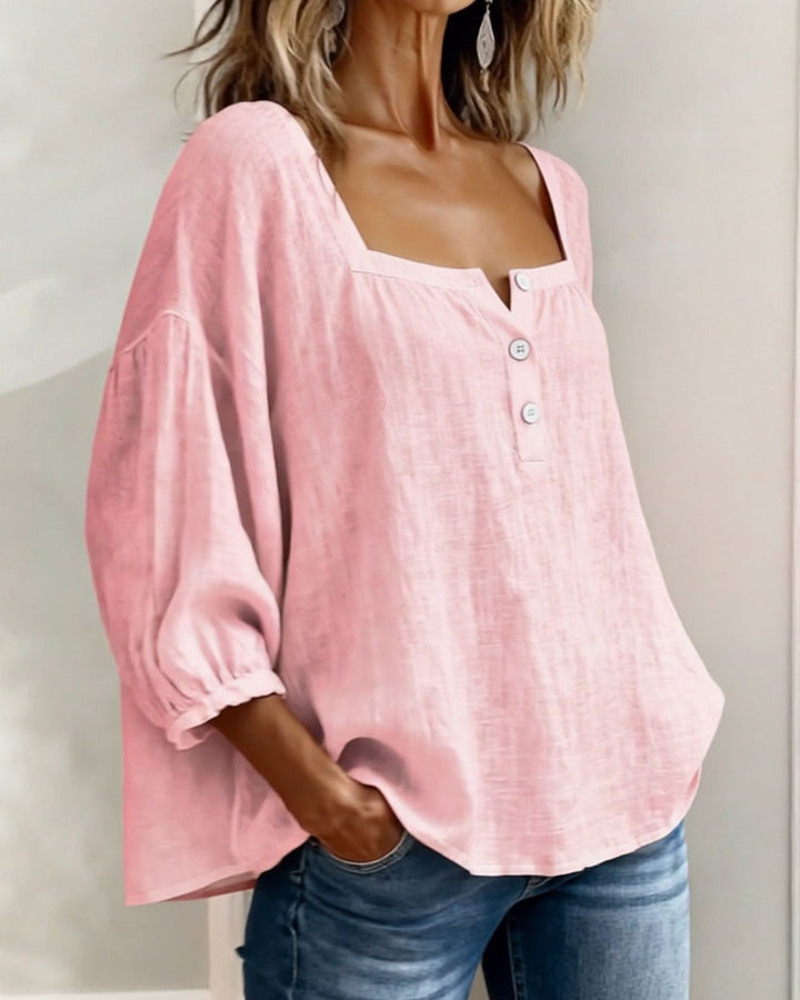 HARPER | SQUARE NECK PUFF SLEEVE BLOUSE